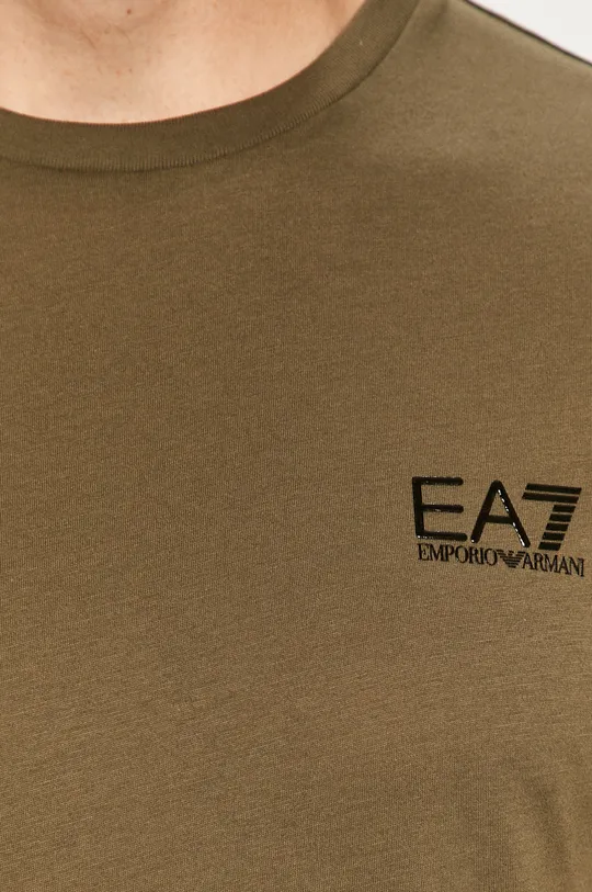zielony EA7 Emporio Armani t-shirt bawełniany 8NPT51.PJM9Z