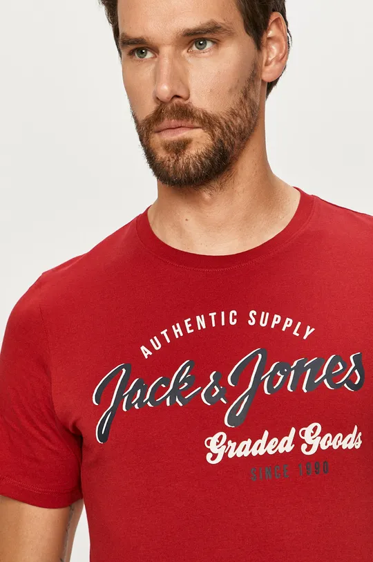 czerwony Jack & Jones - T-shirt