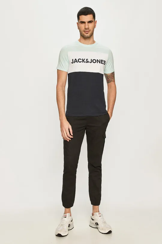 Jack & Jones - T-shirt turkusowy