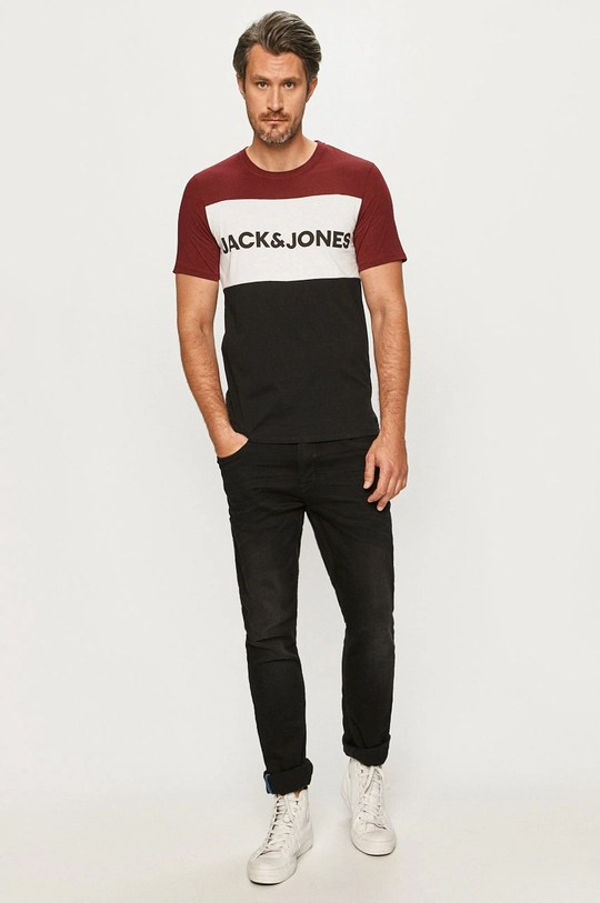 Jack & Jones - T-shirt burgundia