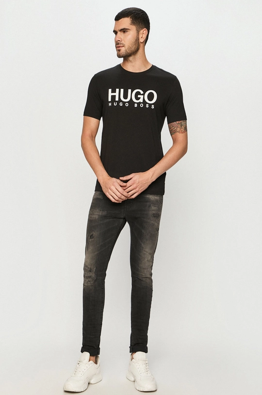 czarny HUGO t-shirt 50387414.NOS Męski