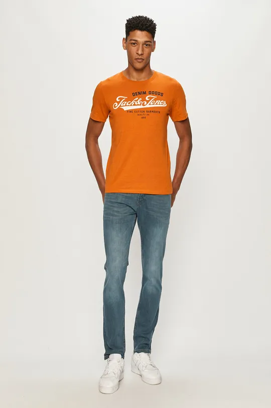 Jack & Jones - T-shirt pomarańczowy
