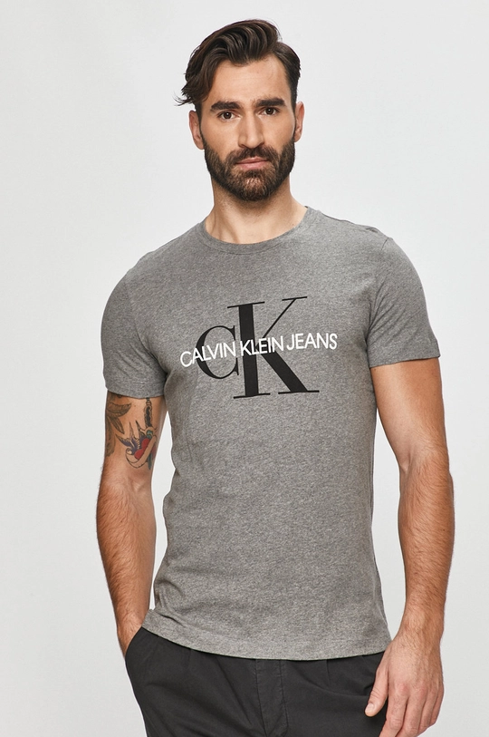 szürke Calvin Klein Jeans - T-shirt Férfi