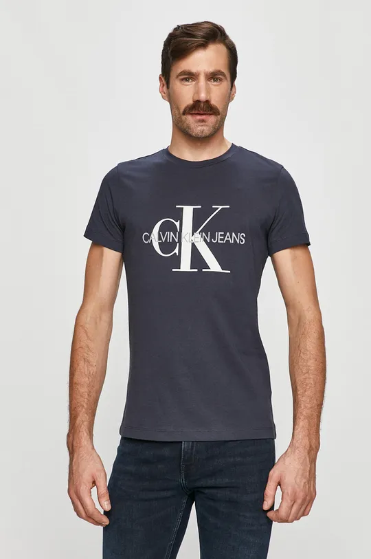 granatowy Calvin Klein Jeans - T-shirt J30J314314.NOS