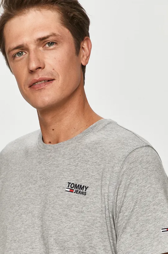 szary Tommy Jeans - T-shirt DM0DM09588.NOS