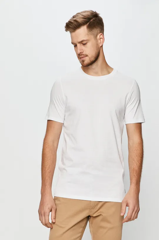 biały Jack & Jones - T-shirt (2-pack) Męski