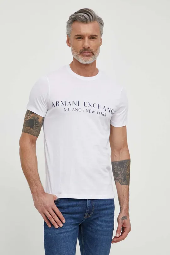 biela Tričko Armani Exchange