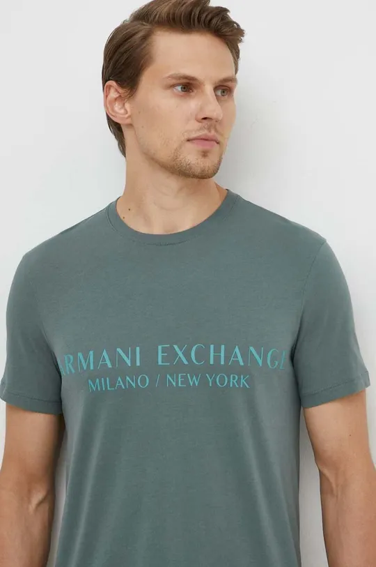 Μπλουζάκι Armani Exchange πράσινο