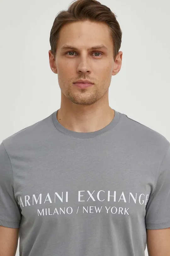szary Armani Exchange t-shirt