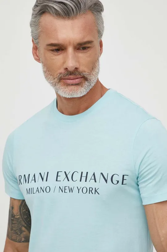 μπλε Μπλουζάκι Armani Exchange