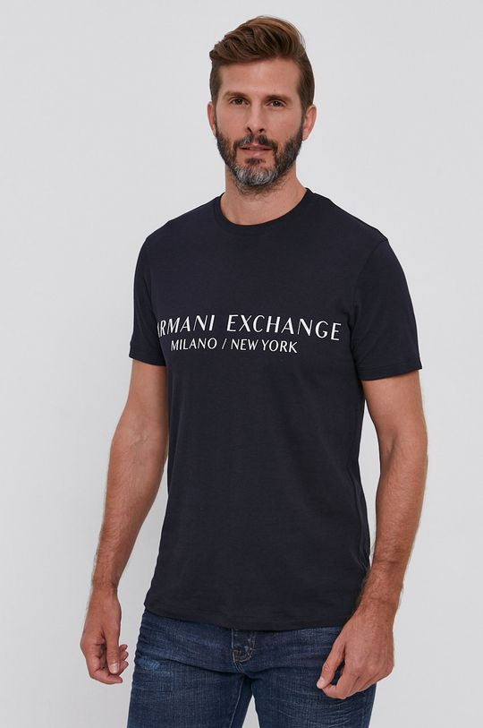 tmavomodrá Tričko Armani Exchange