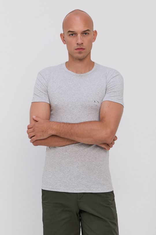 czarny Armani Exchange t-shirt (2-pack) Męski