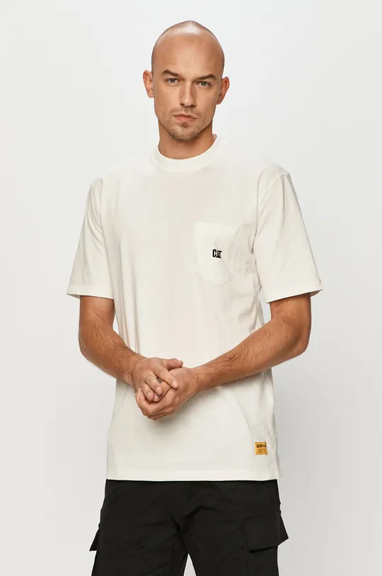 biały Caterpillar - T-shirt Męski