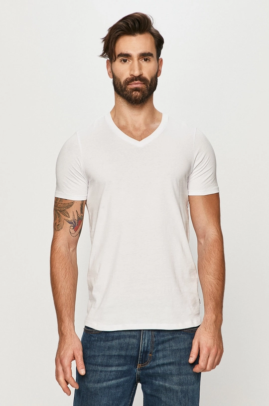 biały Jack & Jones - T-shirt (2-pack) Męski