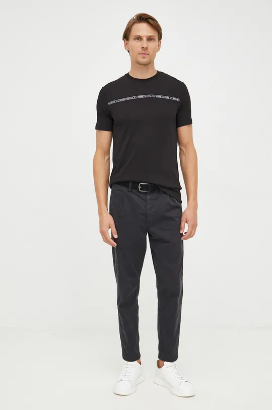 Armani Exchange kratka majica črna