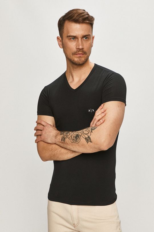 Armani Exchange - T-shirt (2-pack) 95 % Bawełna, 5 % Elastan