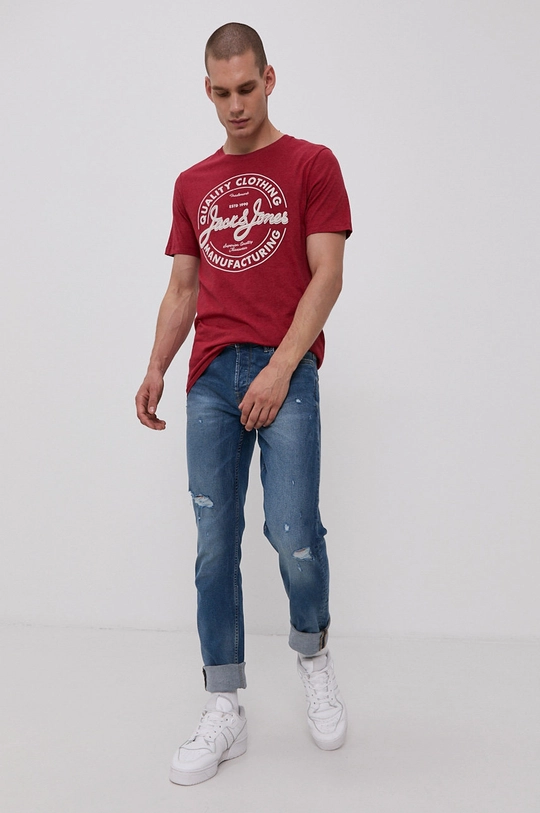 Jack & Jones T-shirt czerwony