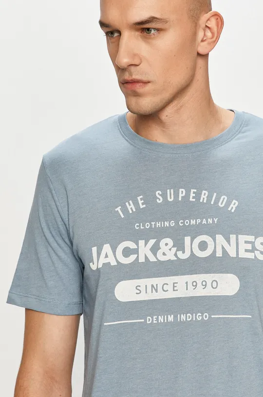 fioletowy Jack & Jones - T-shirt Męski