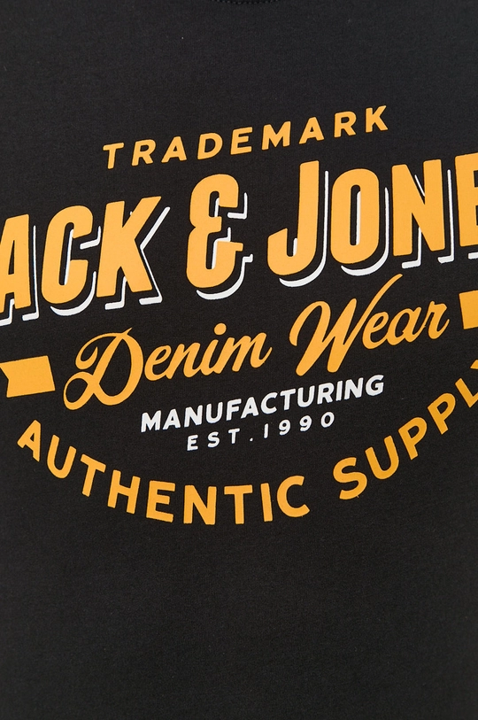 fekete Jack & Jones pamut póló