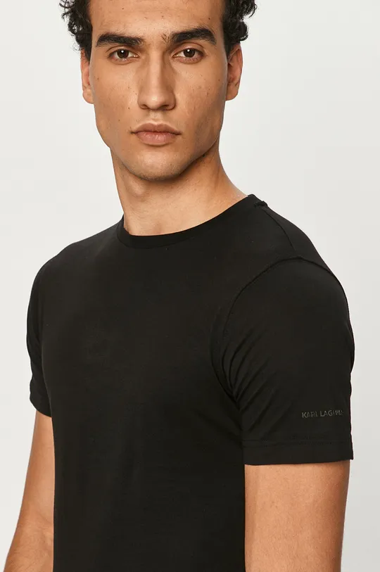črna T-shirt Karl Lagerfeld