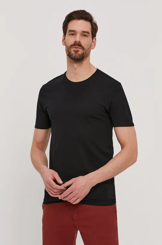 czarny Selected Homme T-shirt (3-pack) Męski