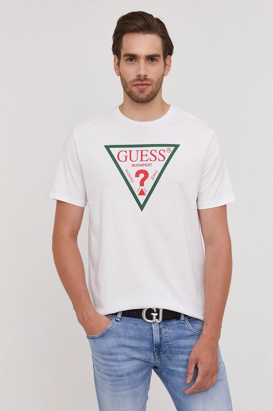 λευκό Μπλουζάκι Guess