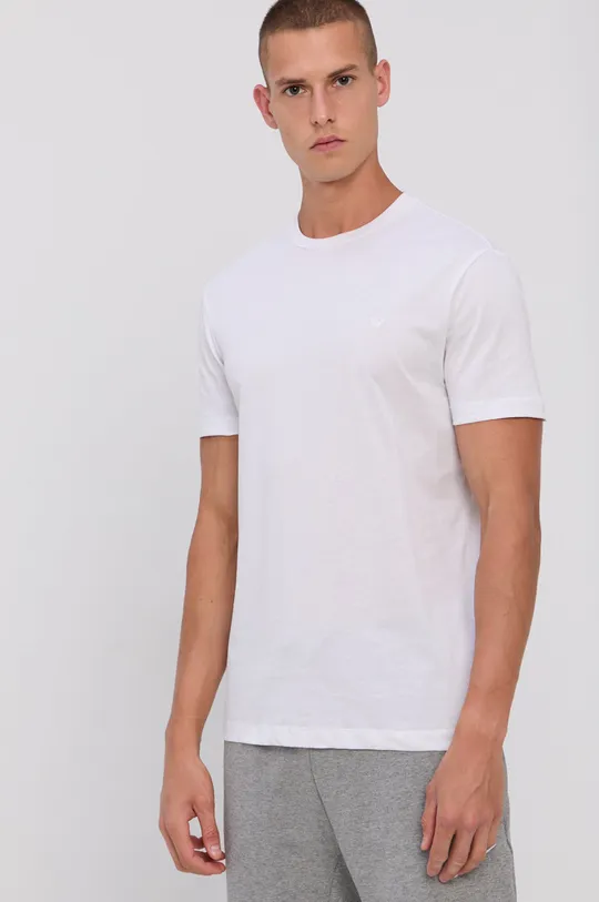 biały Emporio Armani t-shirt bawełniany