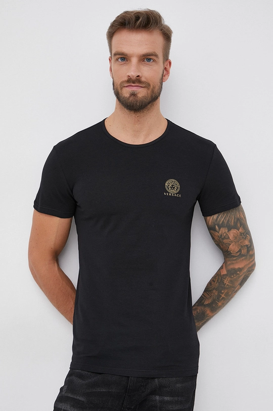 fekete Versace t-shirt (2-pack) Férfi