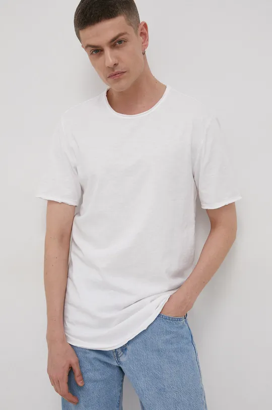 λευκό Βαμβακερό μπλουζάκι Only & Sons
