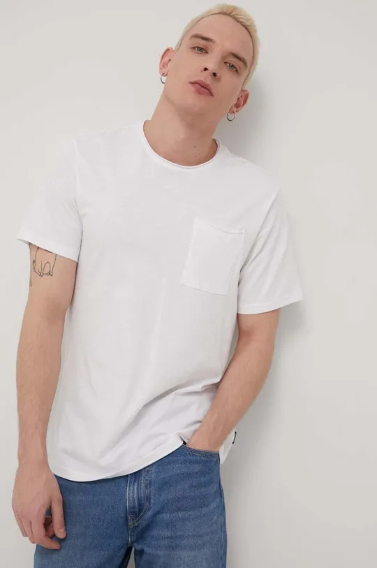 λευκό Βαμβακερό μπλουζάκι Only & Sons Ανδρικά
