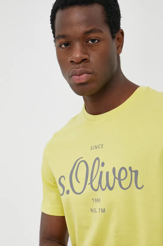 κίτρινο Βαμβακερό μπλουζάκι s.Oliver