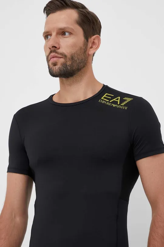μαύρο Μπλουζάκι EA7 Emporio Armani Ανδρικά