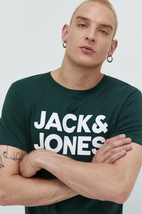 zielony Jack & Jones t-shirt bawełniany
