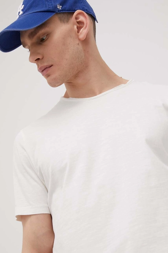 biały Jack & Jones t-shirt bawełniany Męski