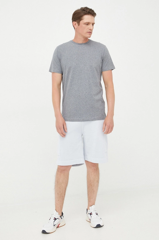 Selected Homme t-shirt bawełniany szary