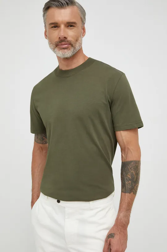 zelená Bavlnené tričko Selected Homme Pánsky