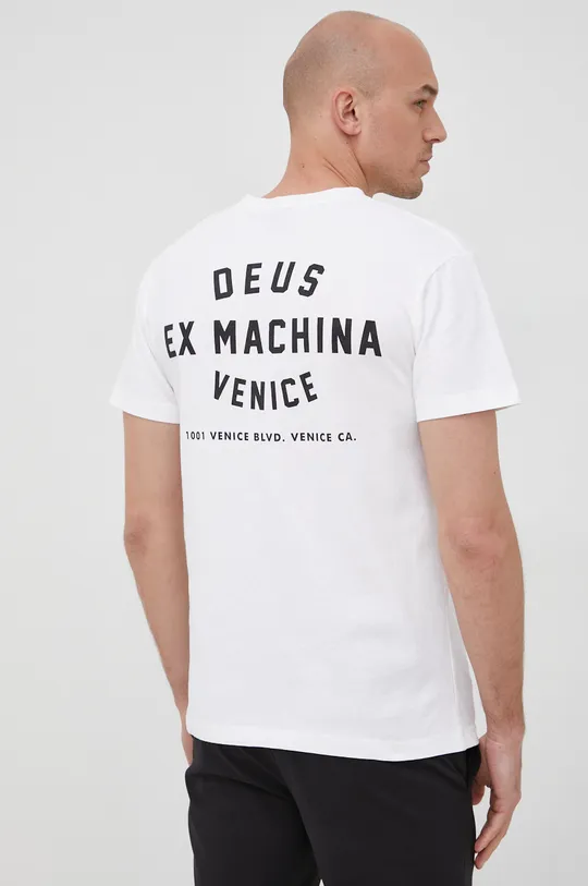 biały Deus Ex Machina t-shirt bawełniany