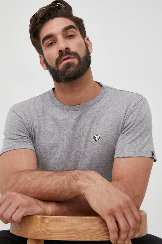 sivá Bavlnené tričko Deus Ex Machina Pánsky