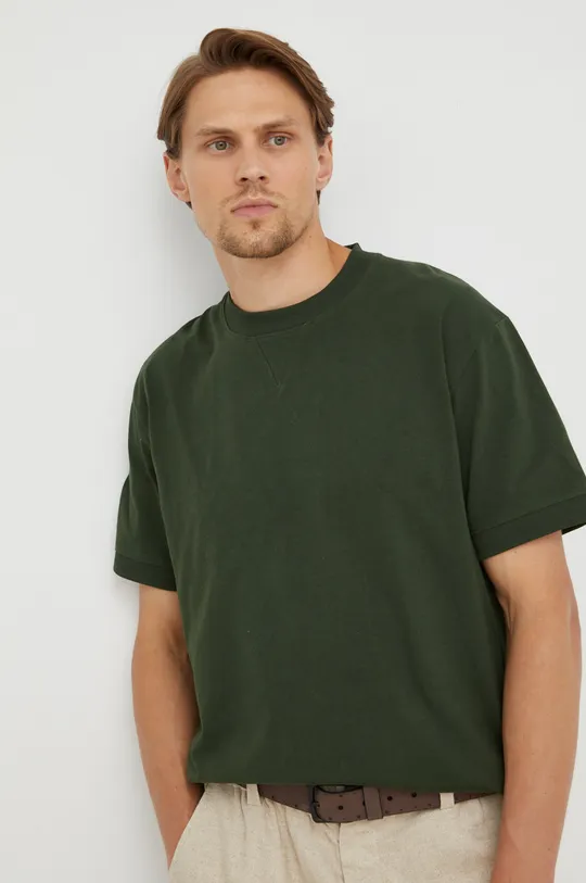 zelená Bavlnené tričko Marc O'Polo