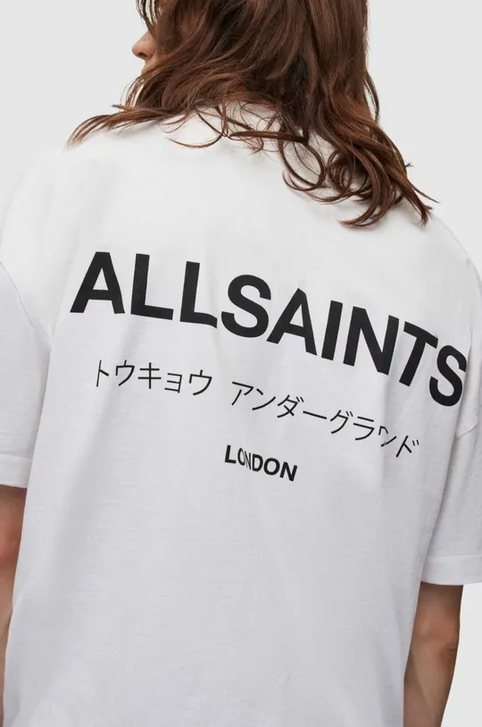 белый Хлопковая футболка AllSaints Мужской