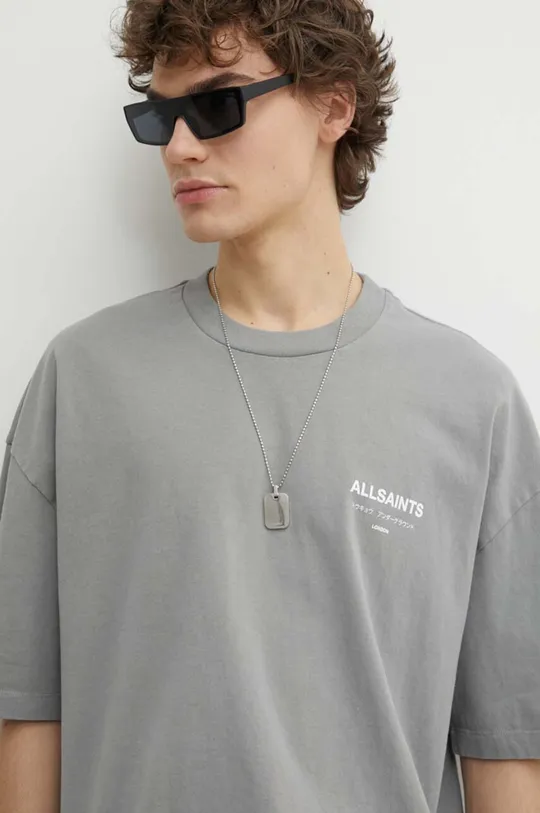 AllSaints t-shirt bawełniany UNDERGROUND SS CREW 100 % Bawełna