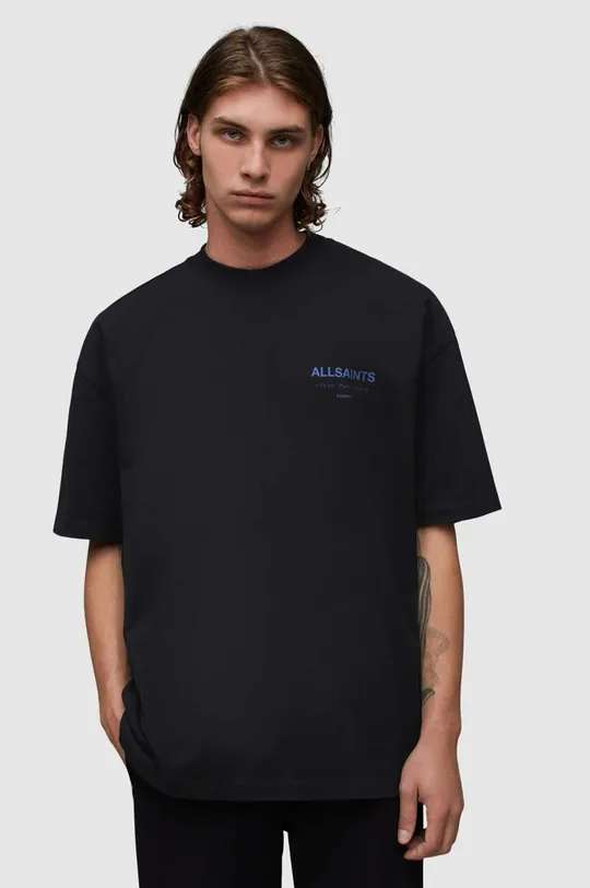 pisana Bombažna kratka majica AllSaints UNDERGROUND SS CREW Moški