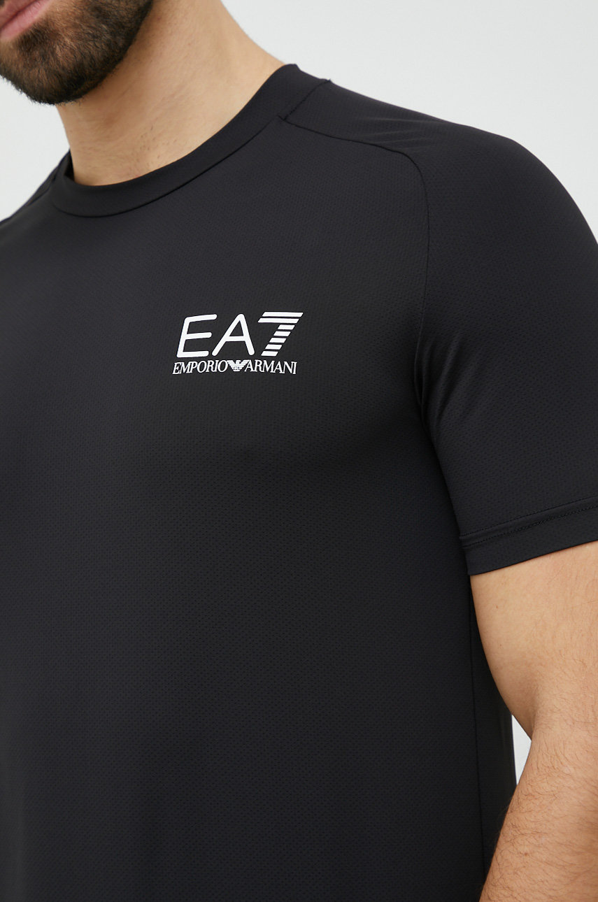 Футболка EA7 Emporio Armani мужской цвет чёрный однотонный | ANSWEAR.ua