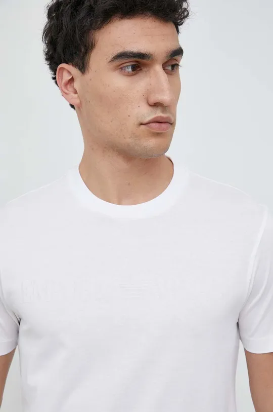 biela Bavlnené tričko Emporio Armani