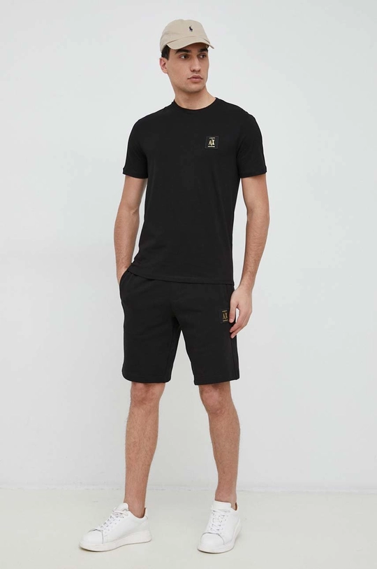 Armani Exchange t-shirt bawełniany czarny