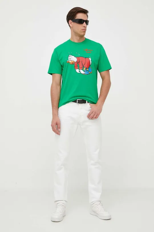 Хлопковая футболка MC2 Saint Barth зелёный