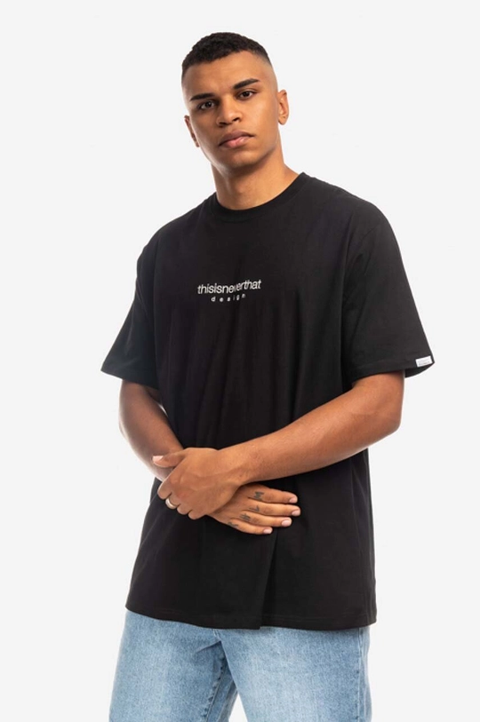 negru thisisneverthat tricou din bumbac L-Logo Tee De bărbați