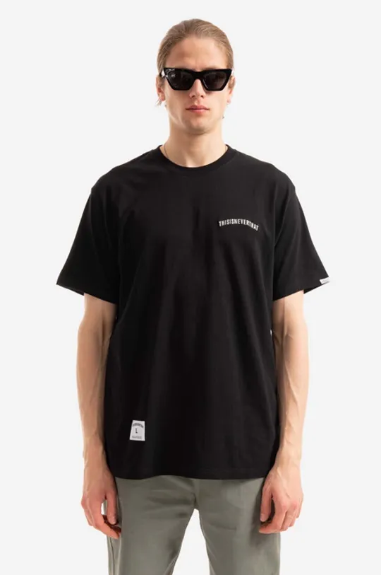 black thisisneverthat cotton T-shirt SD Arch-Logo Tee Men’s