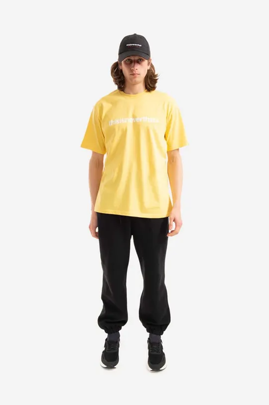Памучна тениска thisisneverthat T-Logo Tee жълт