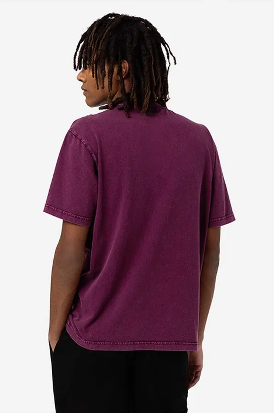 Dickies cotton T-shirt Icon Washed Tee maroon